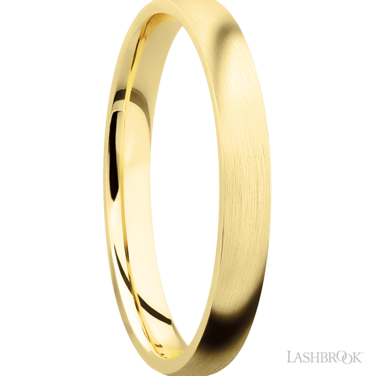 3 mm wide Domed 14K Yellow Gold band