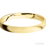 3 mm wide Domed 14K Yellow Gold band