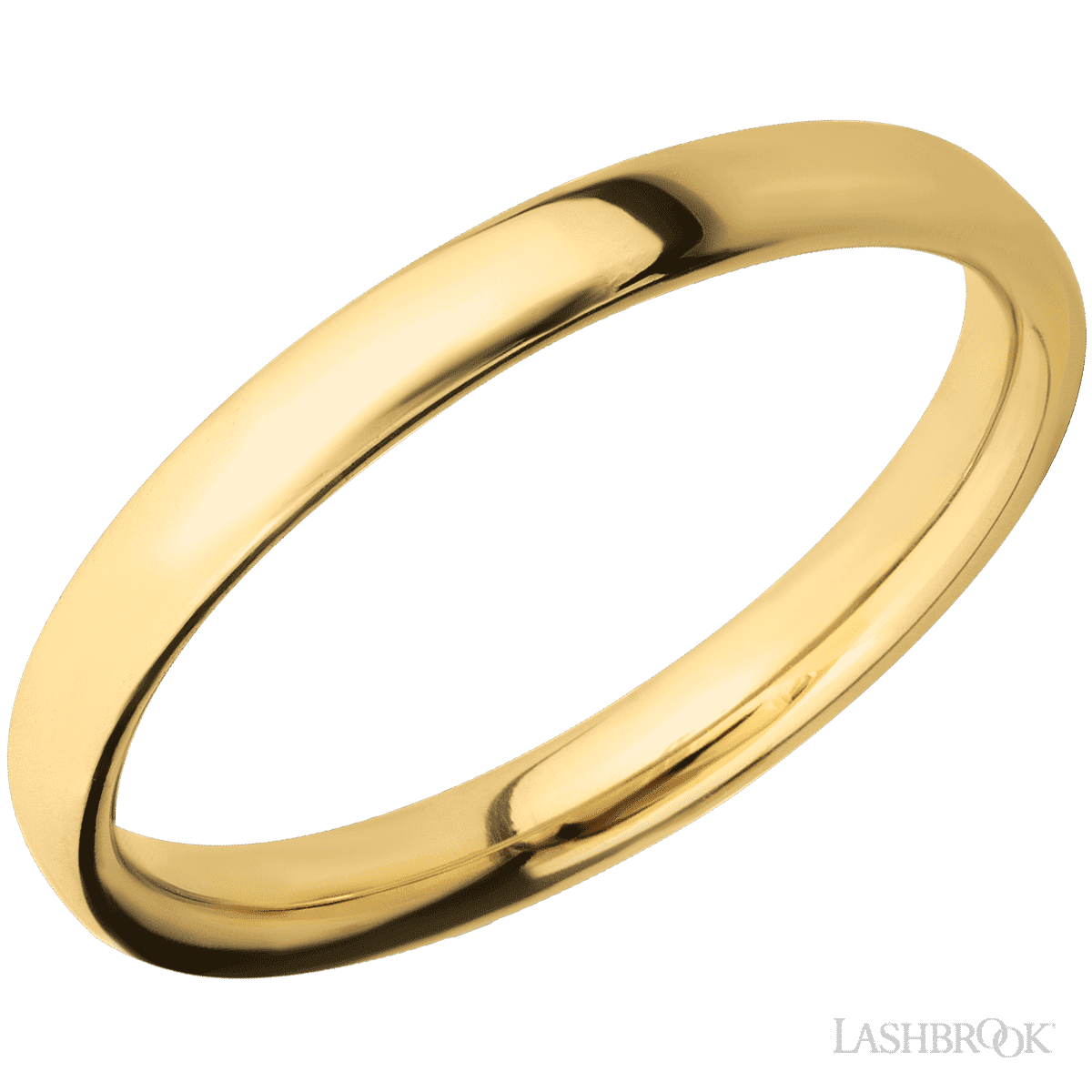 3 mm wide Ultra Comfort (our most comfortable profile) 14K Yellow Gold band