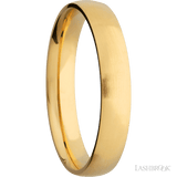 4 mm wide Domed 14K Yellow Gold band
