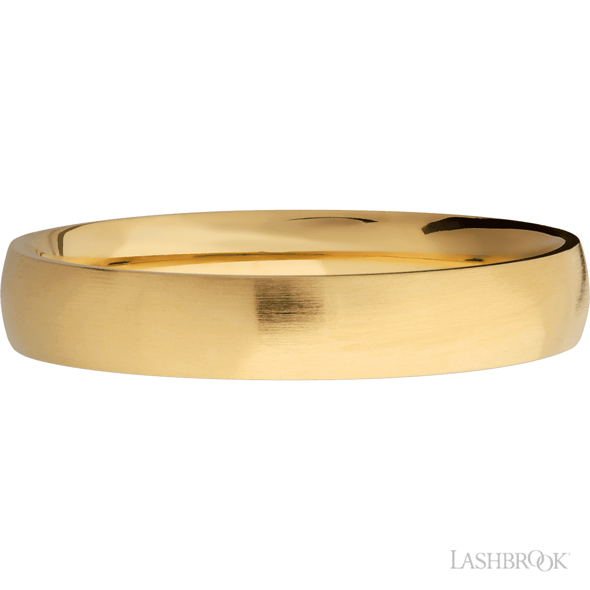 4 mm wide Domed 14K Yellow Gold band