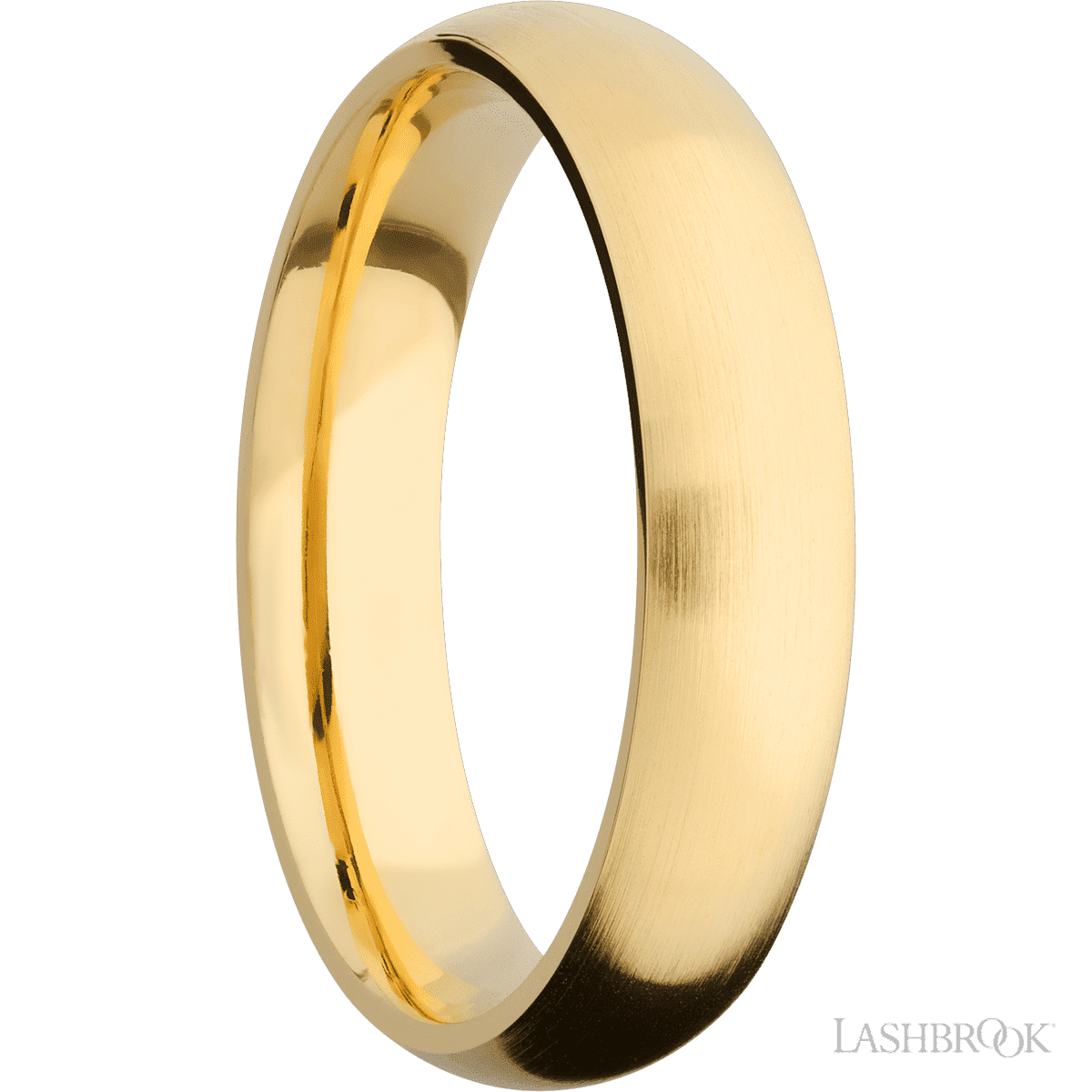 5 mm wide Domed 14K Yellow Gold band