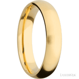 5 mm wide Domed 14K Yellow Gold band