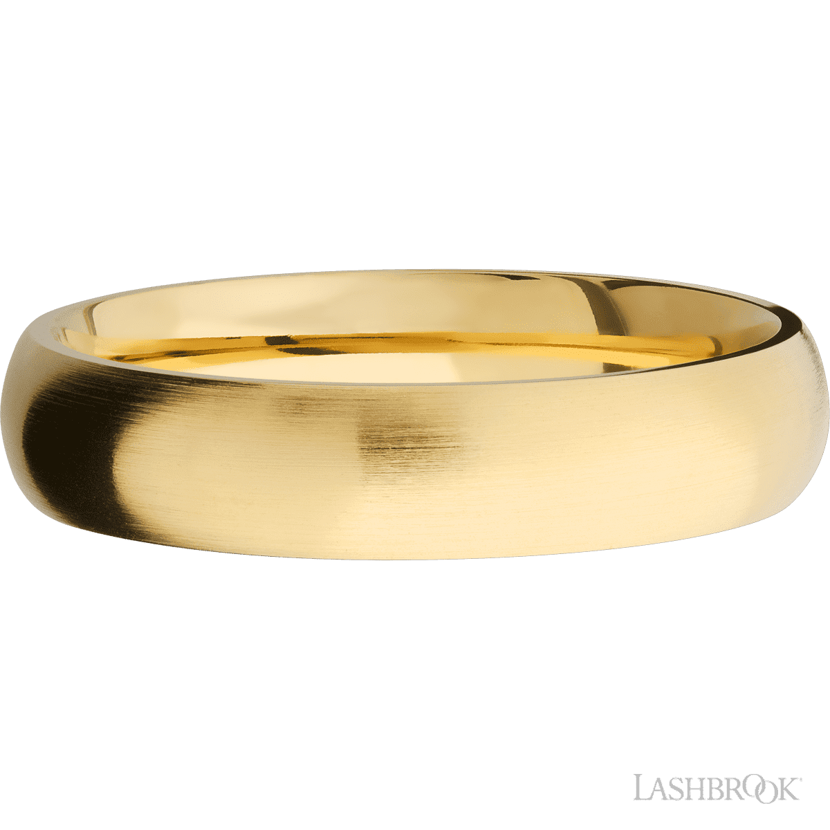 5 mm wide Domed 14K Yellow Gold band