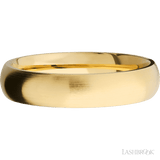 5 mm wide Domed 14K Yellow Gold band