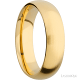 6 mm wide Domed 14K Yellow Gold band