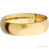6 mm wide Domed 14K Yellow Gold band