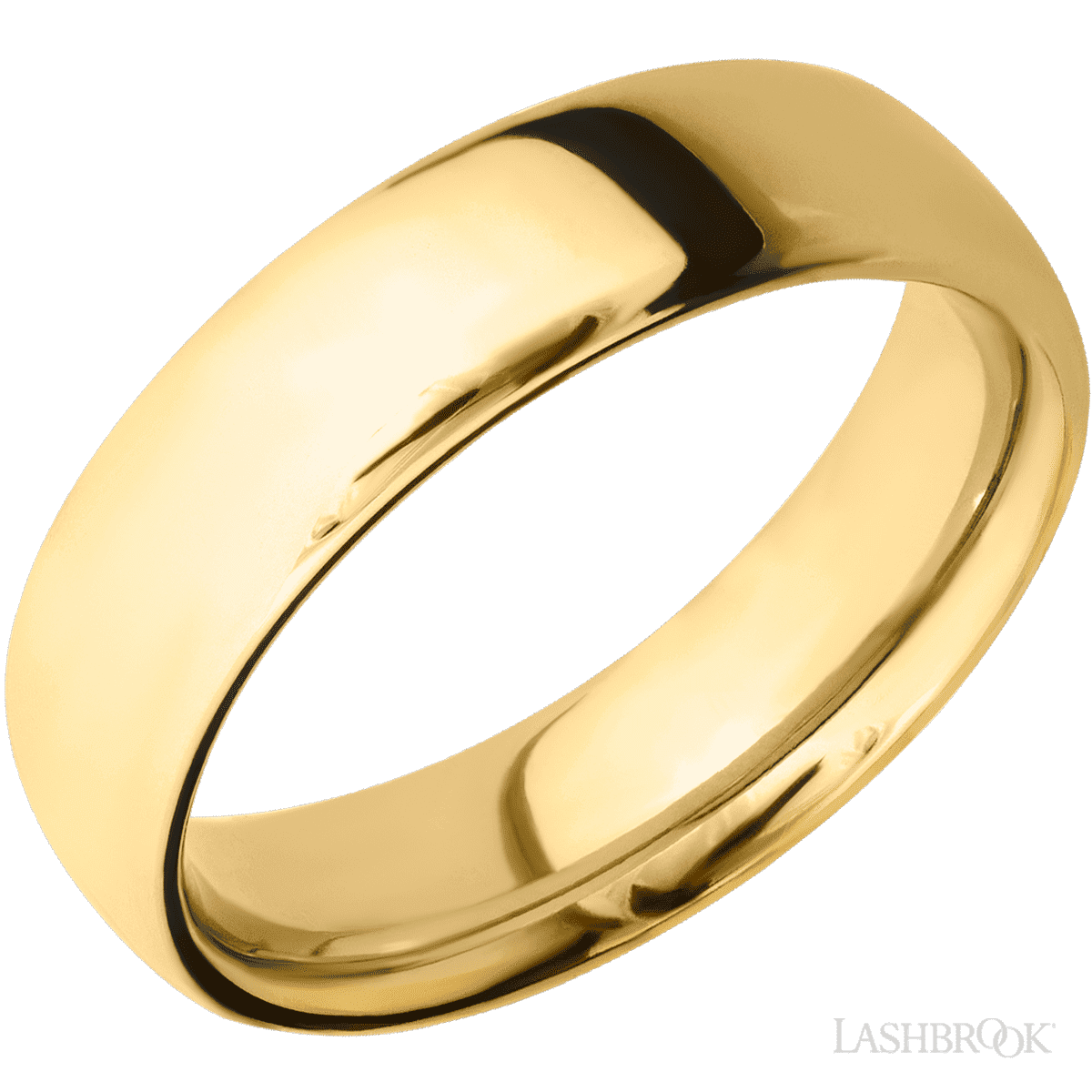 6 mm wide Ultra Comfort (our most comfortable profile) 14K Yellow Gold band
