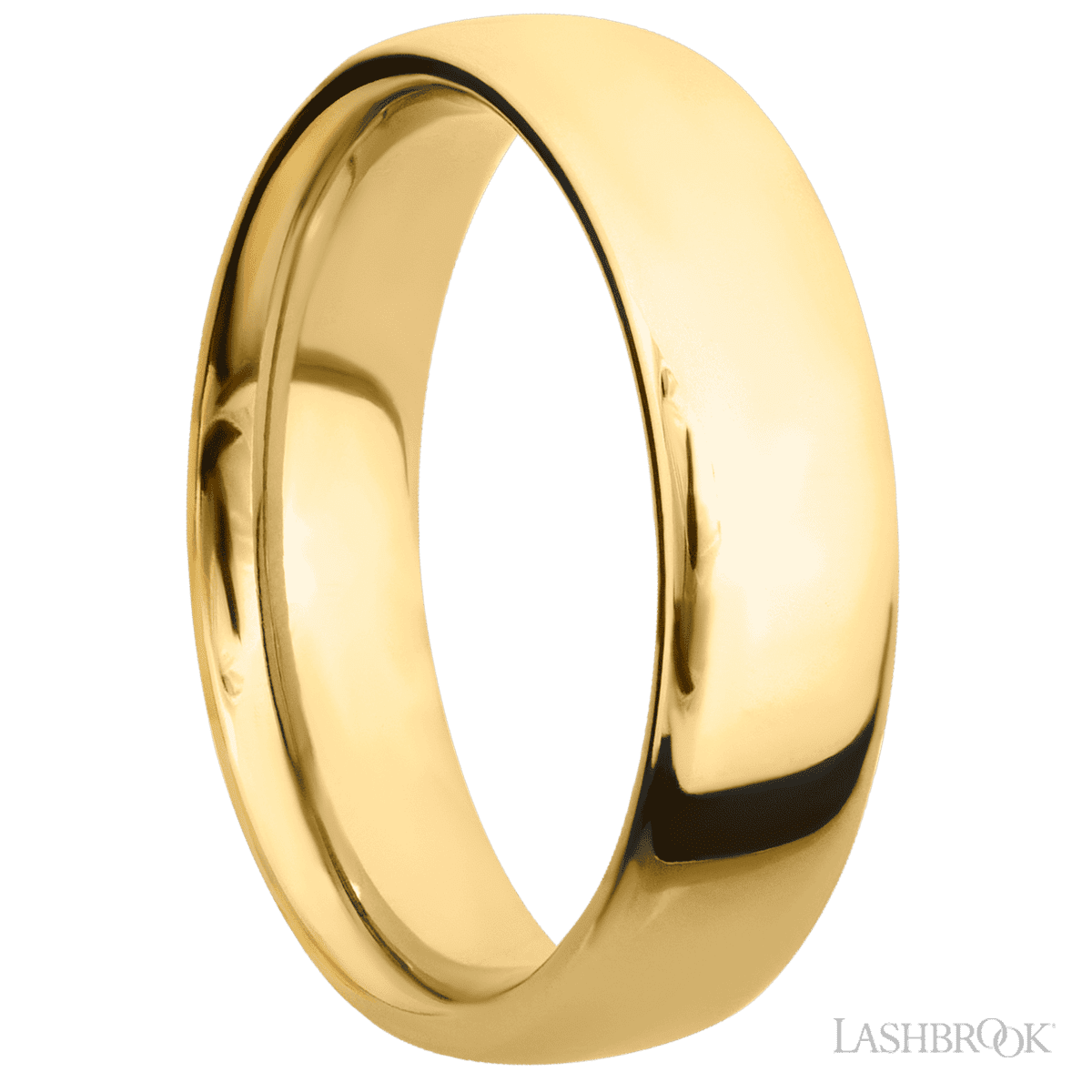6 mm wide Ultra Comfort (our most comfortable profile) 14K Yellow Gold band