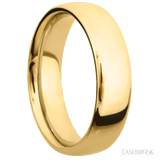 6 mm wide Ultra Comfort (our most comfortable profile) 14K Yellow Gold band