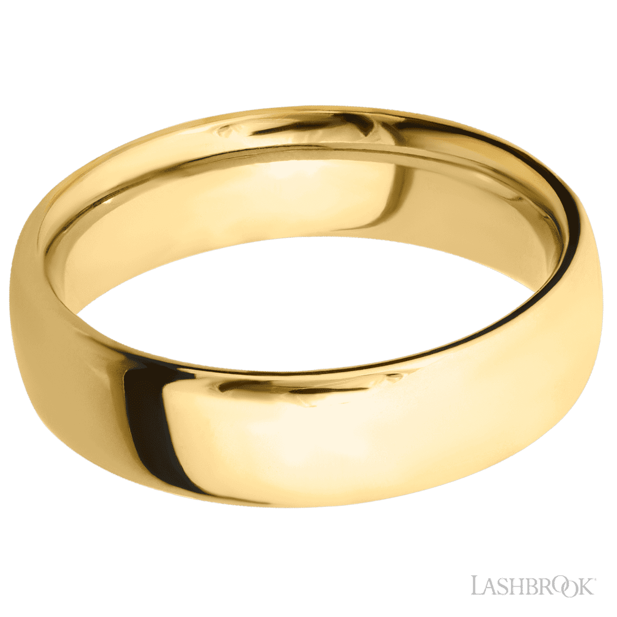 6 mm wide Ultra Comfort (our most comfortable profile) 14K Yellow Gold band