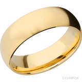 7 mm wide Domed 14K Yellow Gold band