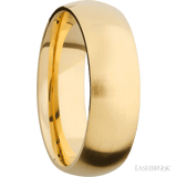 7 mm wide Domed 14K Yellow Gold band
