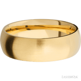 7 mm wide Domed 14K Yellow Gold band