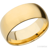 9 mm wide Domed 14K Yellow Gold band