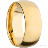 9 mm wide Domed 14K Yellow Gold band