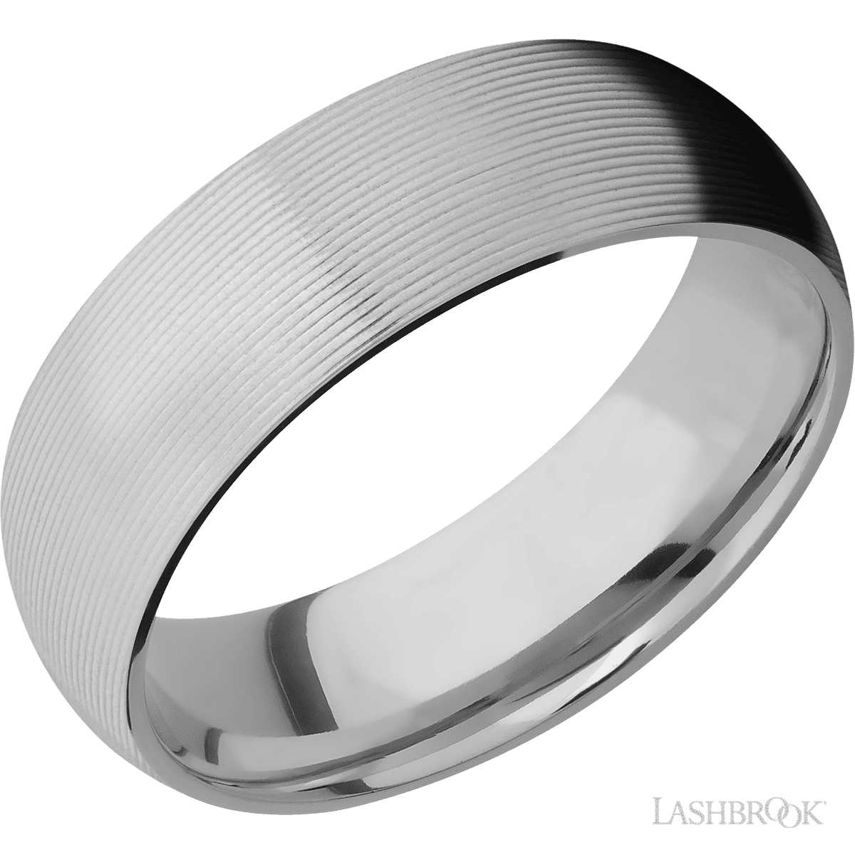 7 mm wide Domed Titanium band