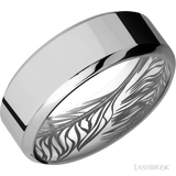 8 mm wide High Bevel Titanium band