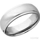 7 mm wide Domed Stepped Down Edges Cobalt Chrome band