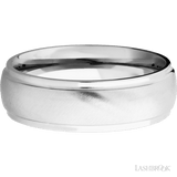 7 mm wide Domed Stepped Down Edges Cobalt Chrome band