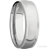 7 mm wide Domed Milgrain Edges Cobalt Chrome band