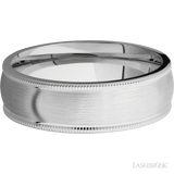 7 mm wide Domed Milgrain Edges Cobalt Chrome band