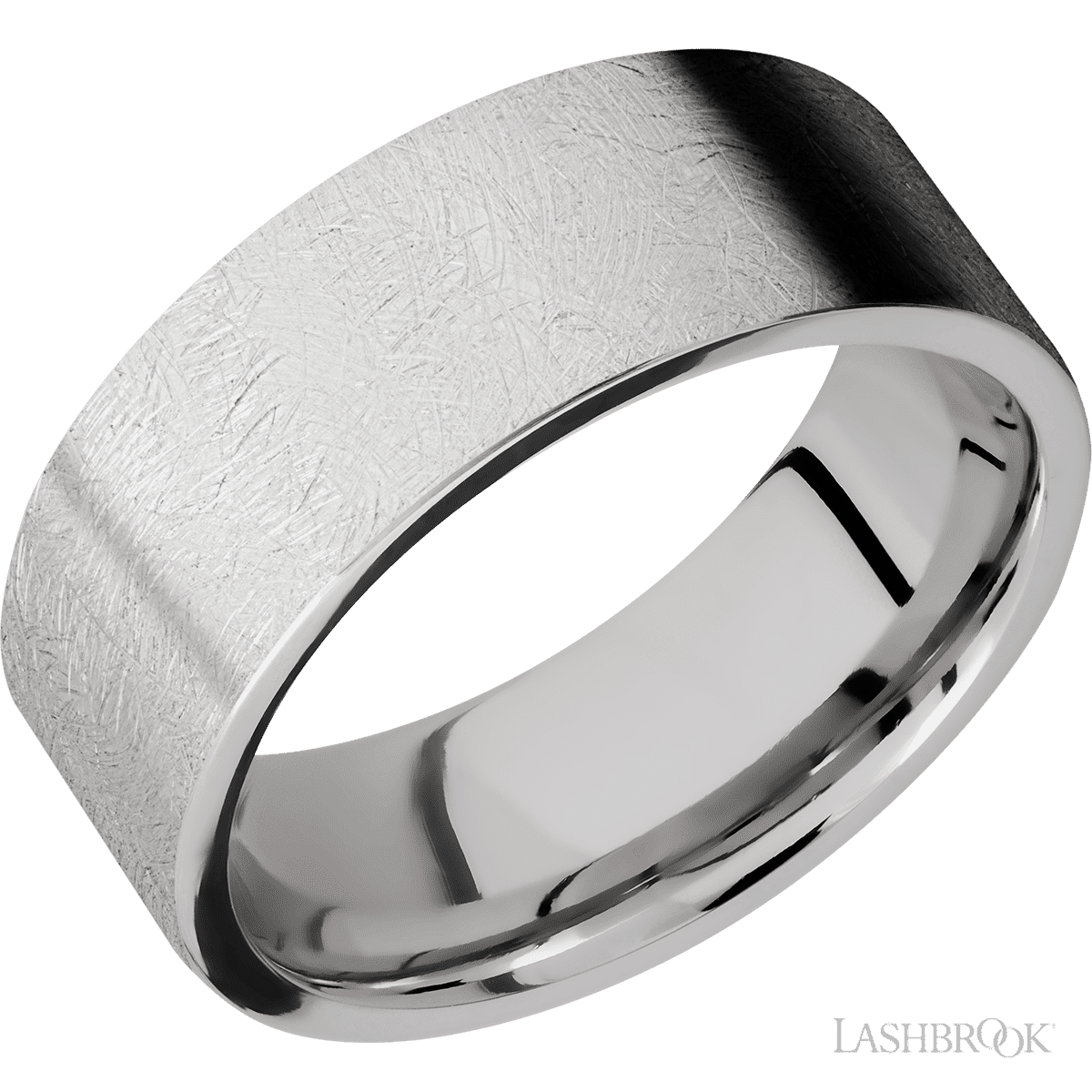 8 mm wide Flat Cobalt Chrome band