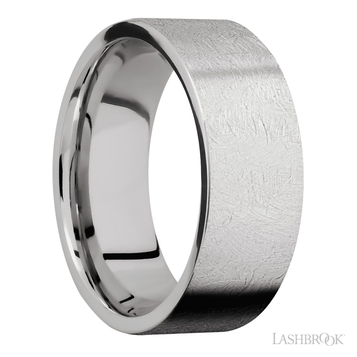 8 mm wide Flat Cobalt Chrome band