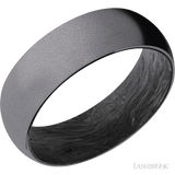 7 mm wide Domed Tantalum band featuring a Forged Carbon Fiber sleeve