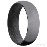 7 mm wide Domed Tantalum band featuring a Forged Carbon Fiber sleeve