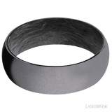 7 mm wide Domed Tantalum band featuring a Forged Carbon Fiber sleeve