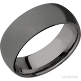 8 mm wide Domed Tantalum Noir band