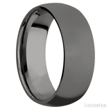 8 mm wide Domed Tantalum Noir band