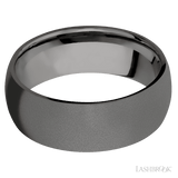 8 mm wide Domed Tantalum Noir band