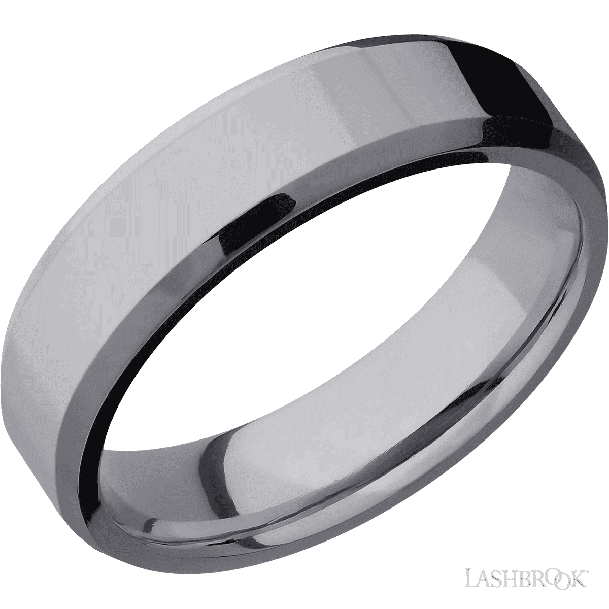 6 mm wide Beveled Tantalum band