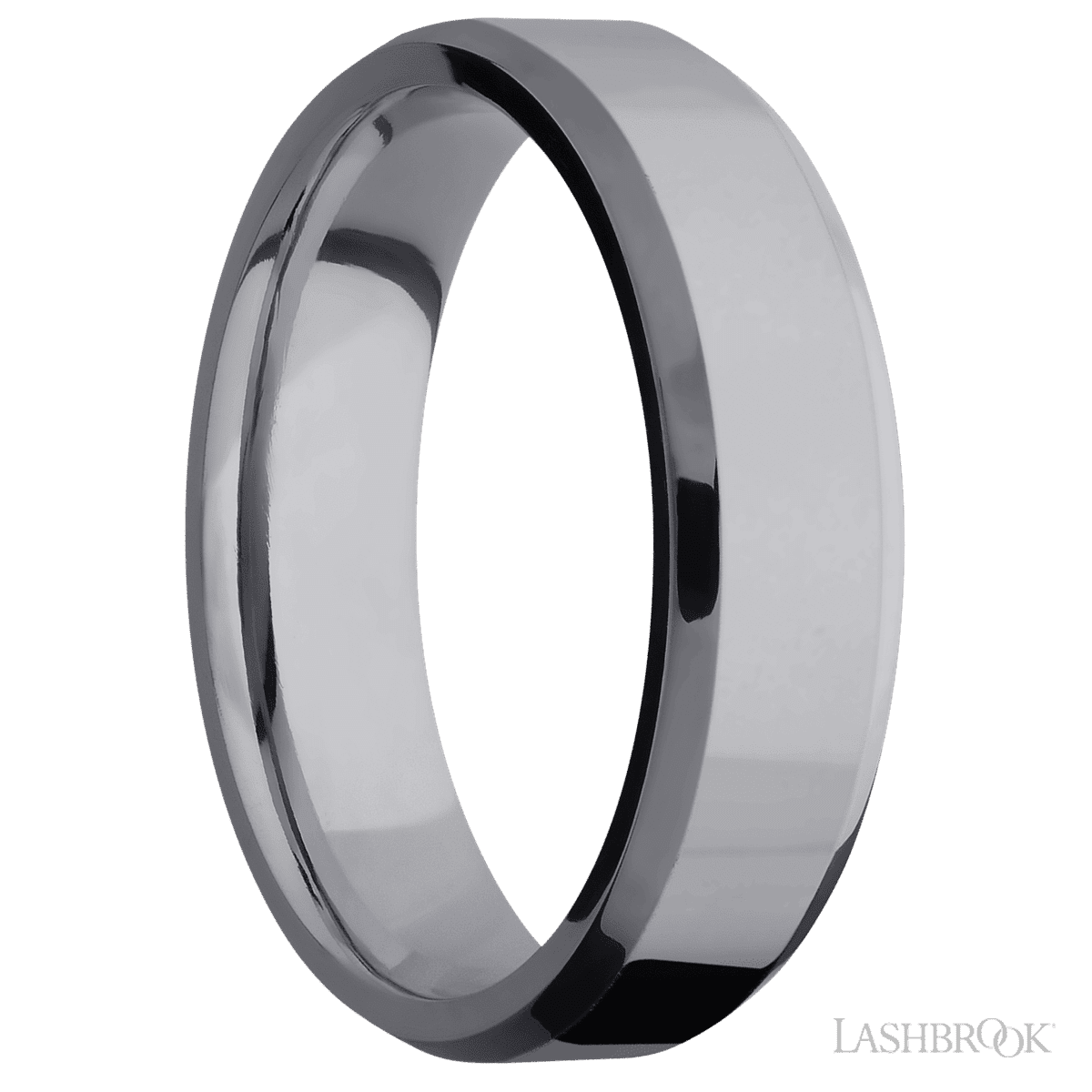 6 mm wide Beveled Tantalum band