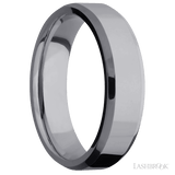 6 mm wide Beveled Tantalum band