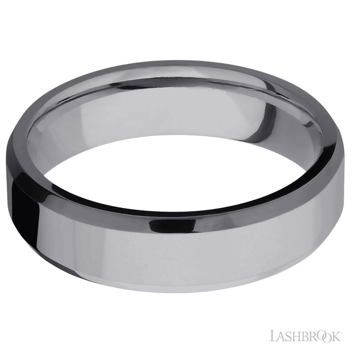 6 mm wide Beveled Tantalum band