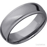 7 mm wide Domed Stepped Down Edges Tantalum band
