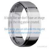 7 mm wide/Flat Grooved Edges/Tantalum band with two 1 mm Edge inlays of Crimson