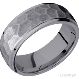 8 mm wide Domed Stepped Down Edges Tantalum band