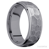 8 mm wide Domed Stepped Down Edges Tantalum band