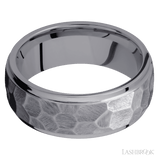 8 mm wide Domed Stepped Down Edges Tantalum band