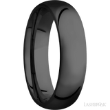 6 mm wide Domed Zirconium band