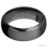 8 mm wide Domed Bevel Zirconium band