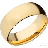 8 mm wide Domed 14K Yellow Gold band