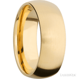 8 mm wide Domed 14K Yellow Gold band