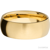 8 mm wide Domed 14K Yellow Gold band
