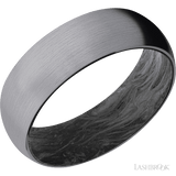 7 mm wide Domed Tantalum band featuring a Forged Carbon Fiber sleeve