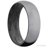 7 mm wide Domed Tantalum band featuring a Forged Carbon Fiber sleeve